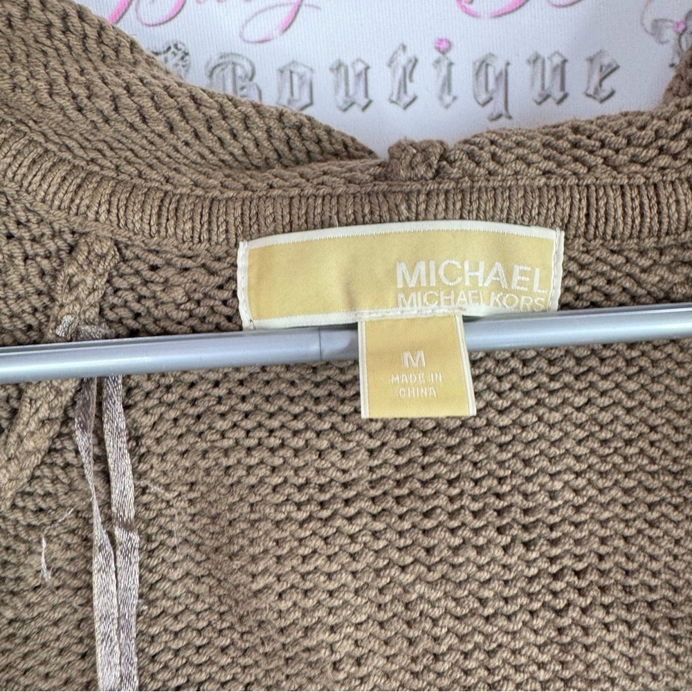 Michael Kors tshirt sweater open front knitted Brown Women's Cardigan - Picture 5 of 7